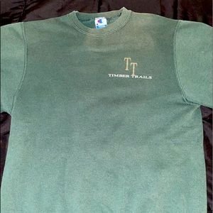 Vintage Green Medium Champion Crewneck with Logo